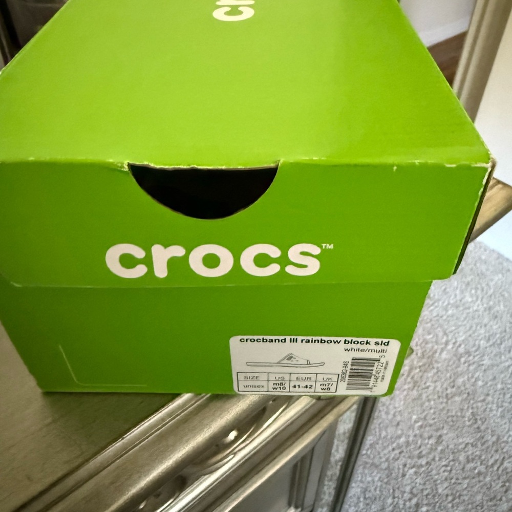 Crocs limited edition Rainbow with  Shoe Box